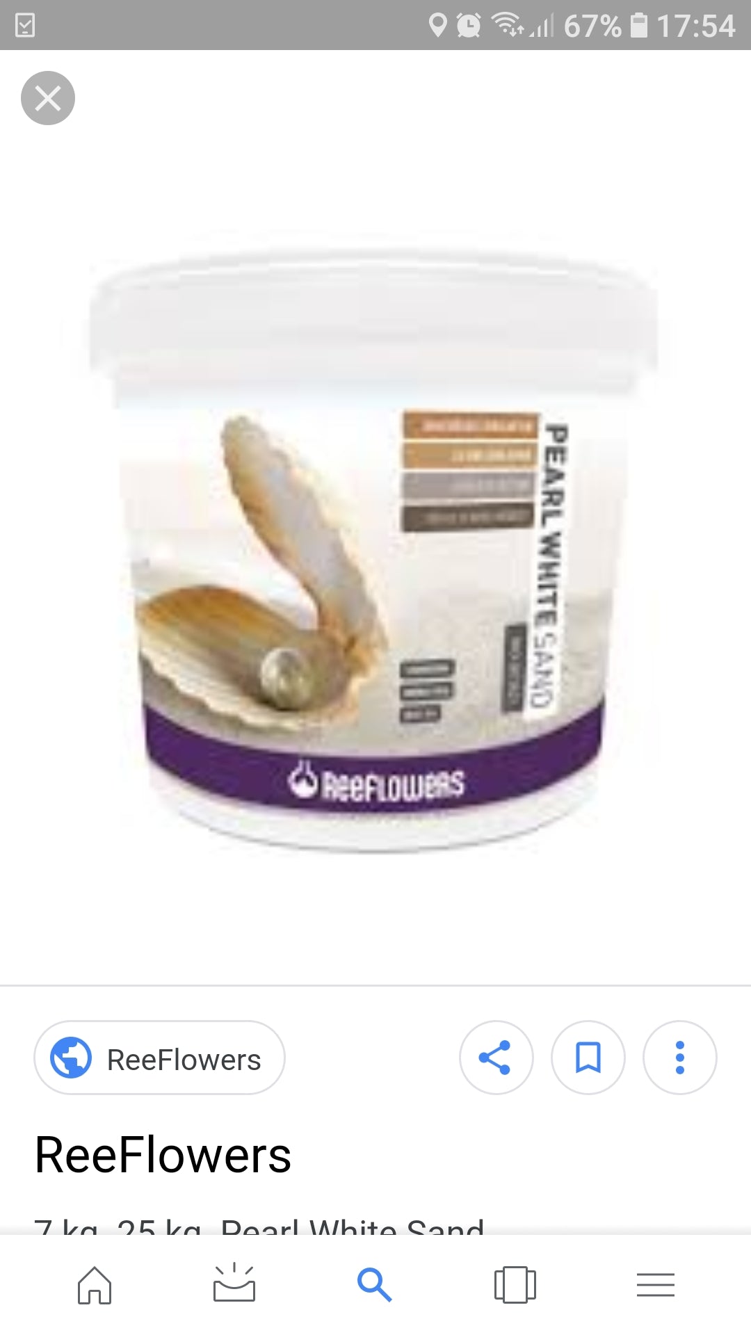 pearl white sand 1mm-1.5mm 7 Kg